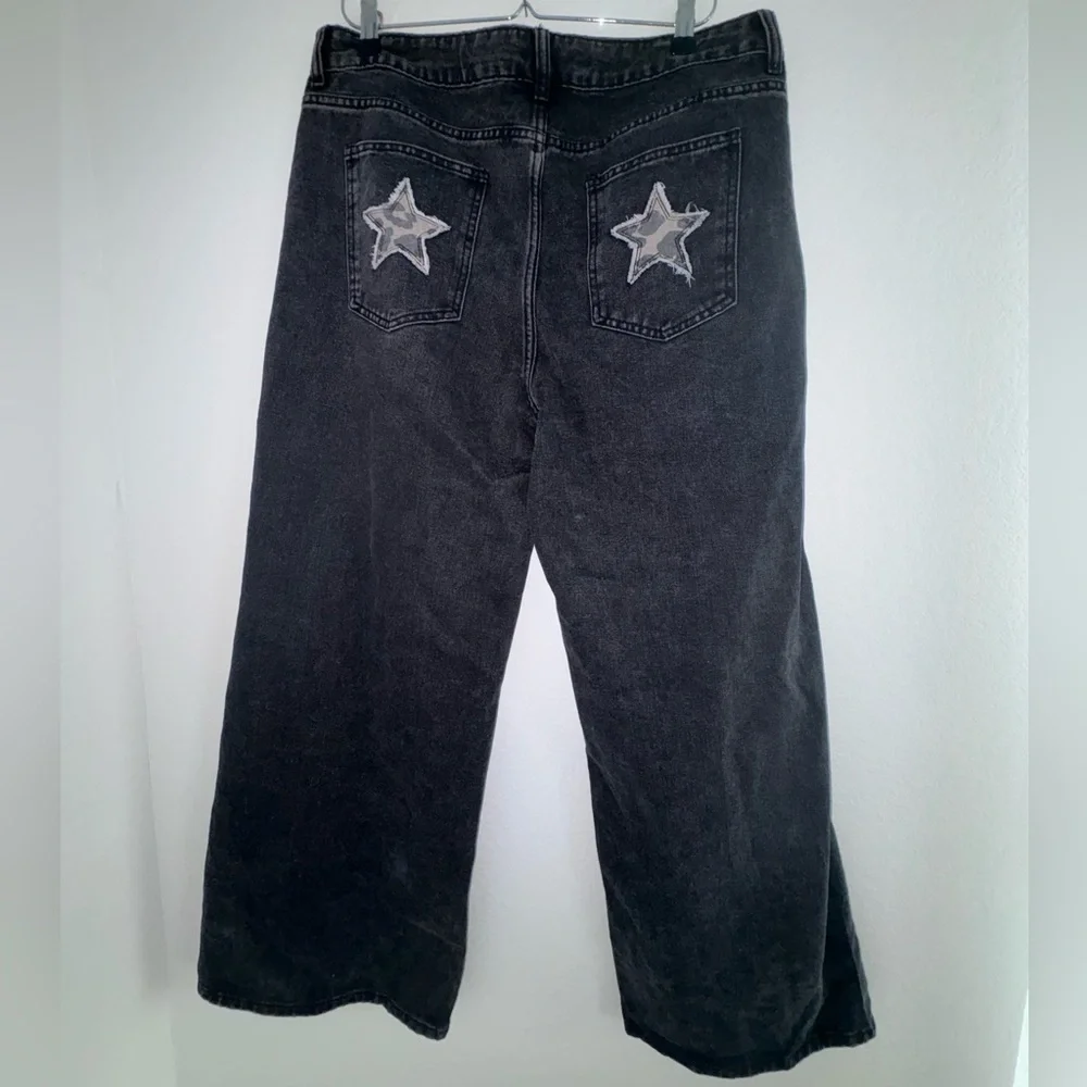Y2K Star Pockets Wide Leg Denim ⭐️